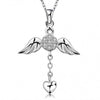 Angel Wings Heart Love Pendant Necklace