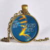 Globe Round Dome Blue Pendant