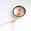 Round Flower Floating Plant Pendant